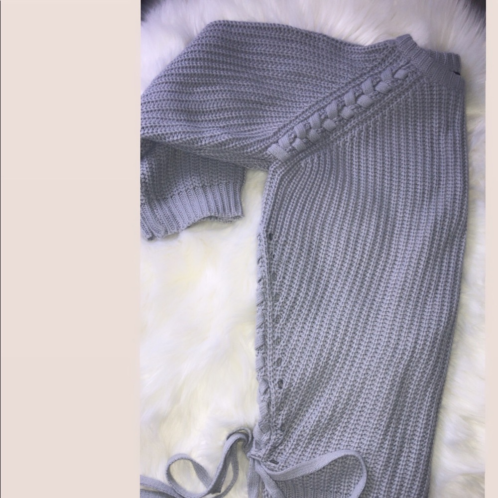 Naked Wardrobe Gray, Oversized Sweater Dress